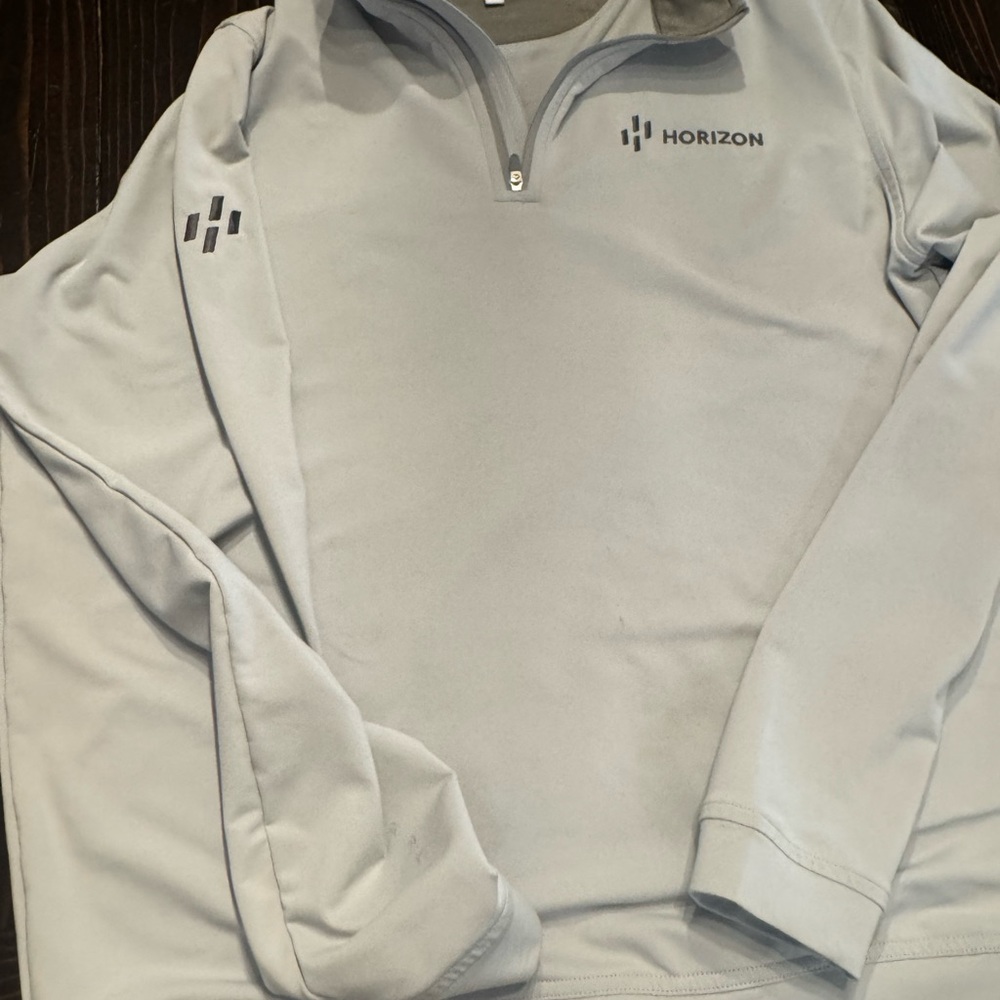 Peter Millar Gray Quarter-Zip Pullover